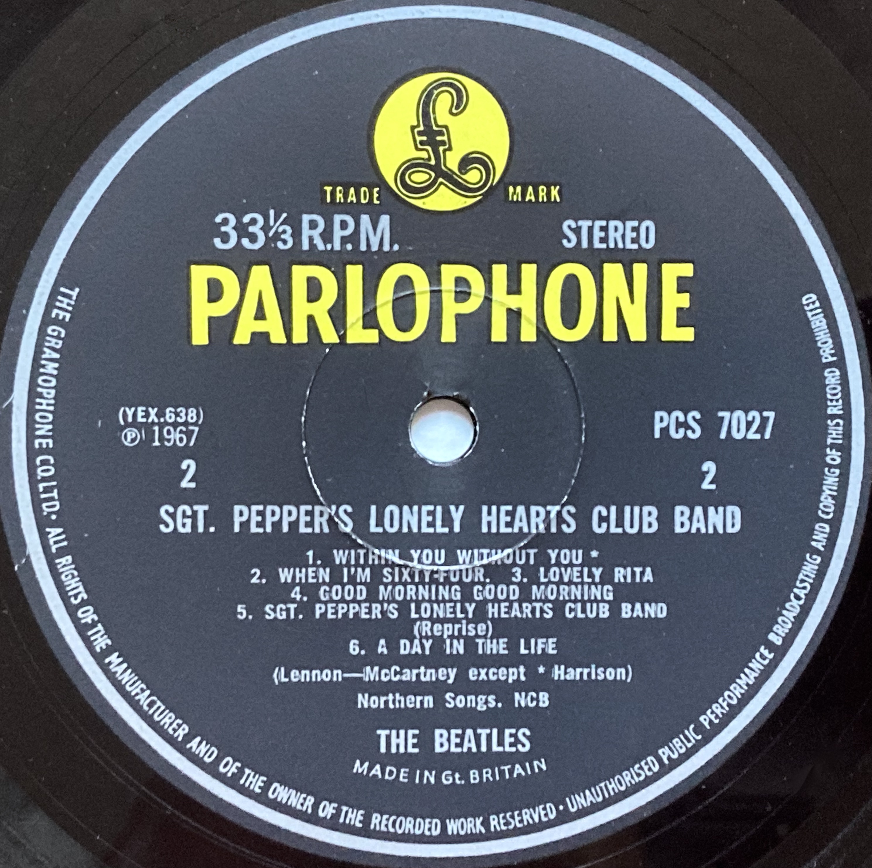 BEATLES - Sgt Peppers UTAN "Sold in UK"-label LP 1967  - 5