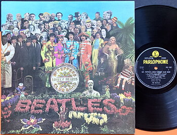 BEATLES - Sgt Peppers UTAN "Sold in UK"-label LP 1967 