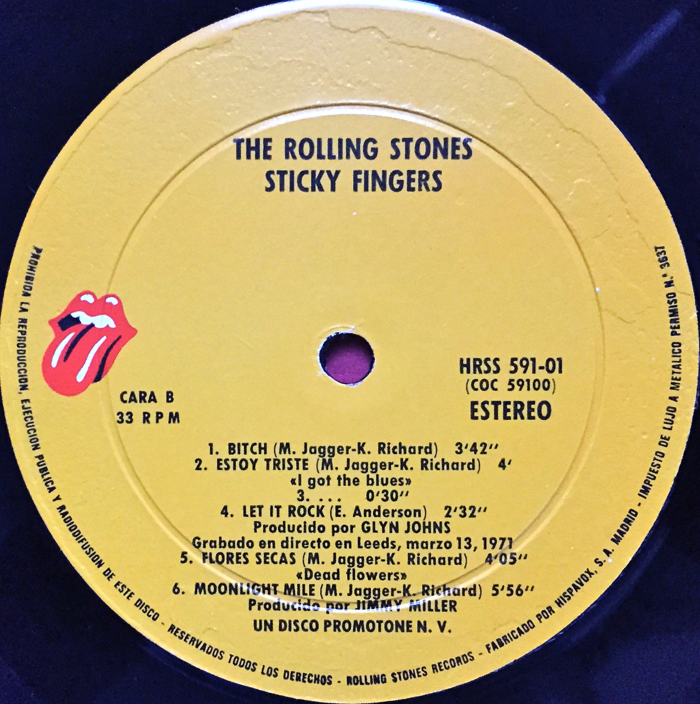 ROLLING STONES - Sticky fingers Spanish LP 1971 - 4