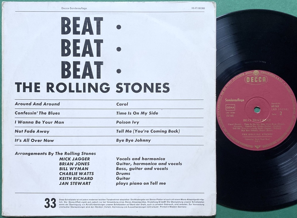 ROLLING STONES - Beat Beat Beat Ger-orig 10" LP 1965 - 2