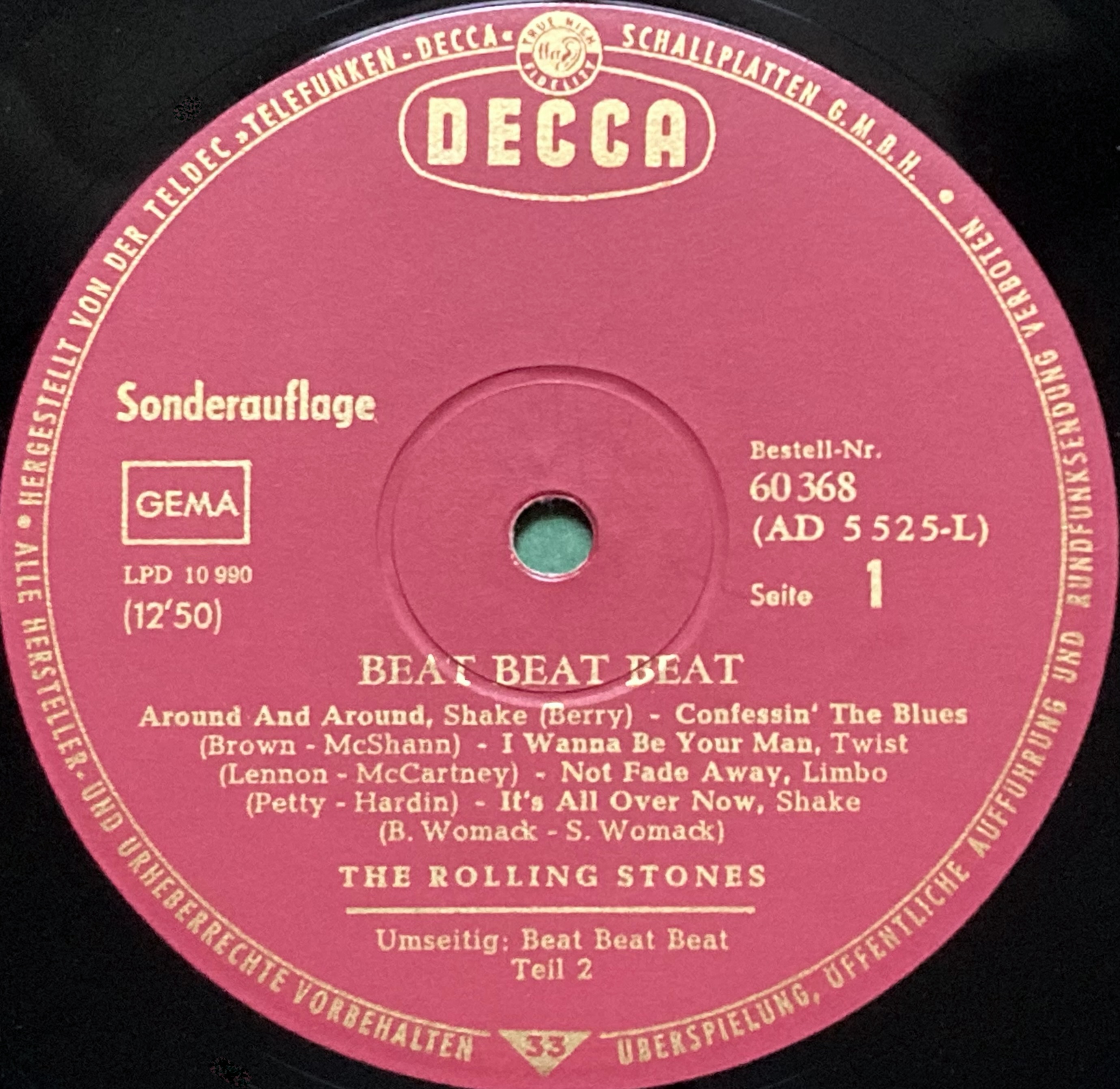 ROLLING STONES - Beat Beat Beat Ger-orig 10" LP 1965 - 3