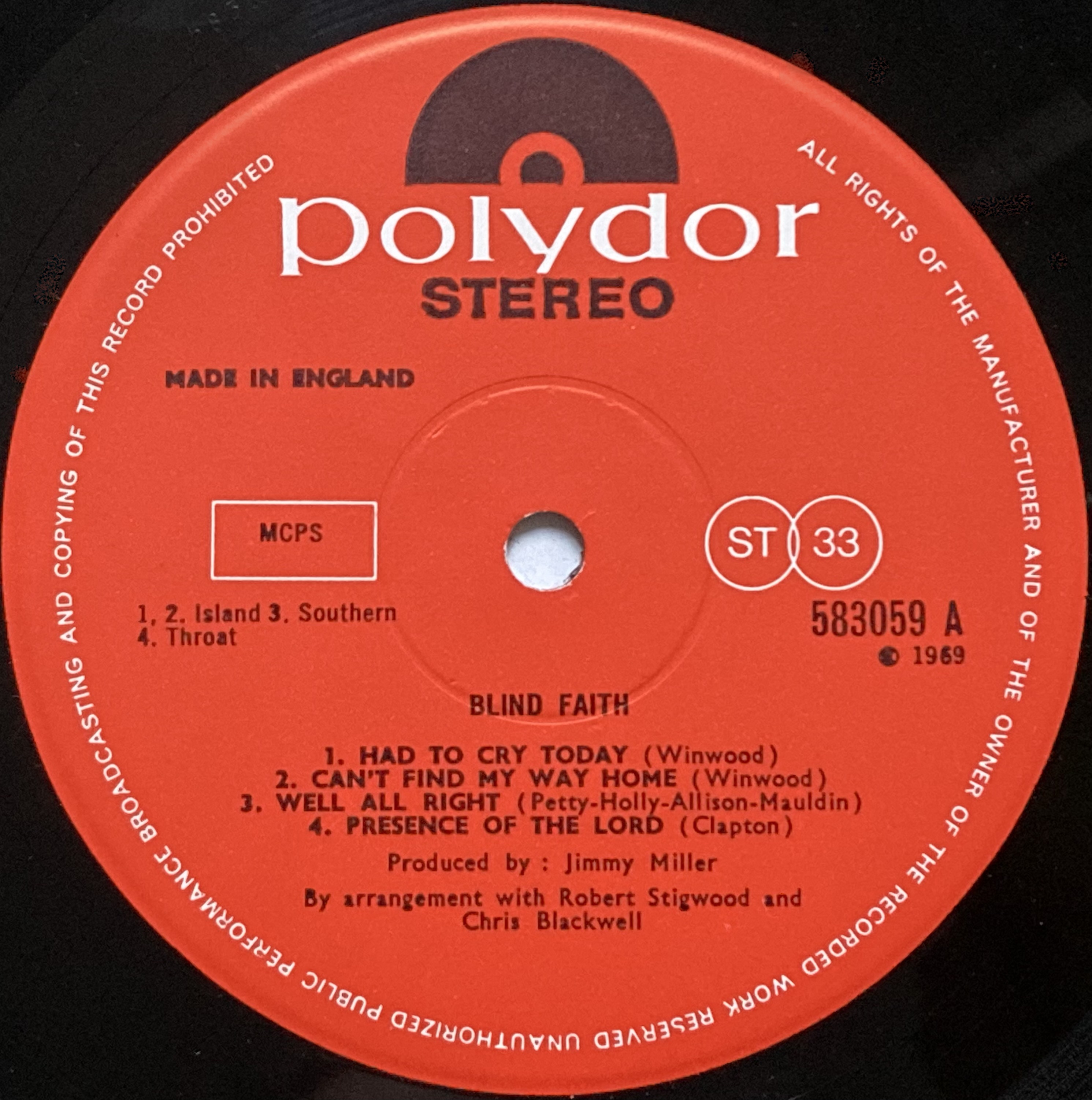 BLIND FAITH - "same" UK-orig LP 1969 - 4