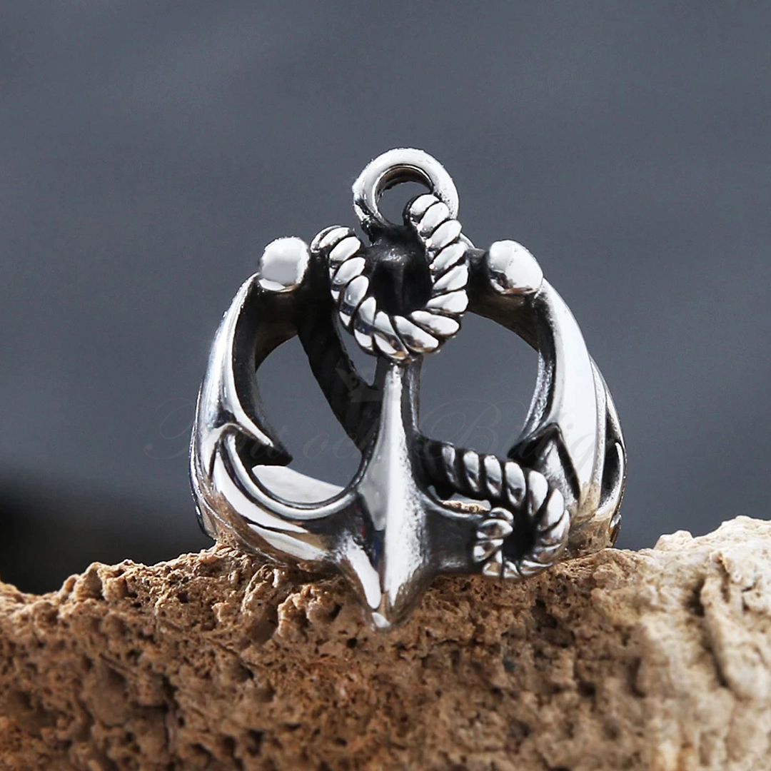 Punk Ring - Ankare & Rep Klackring 316L - Pirate Anchor - 2