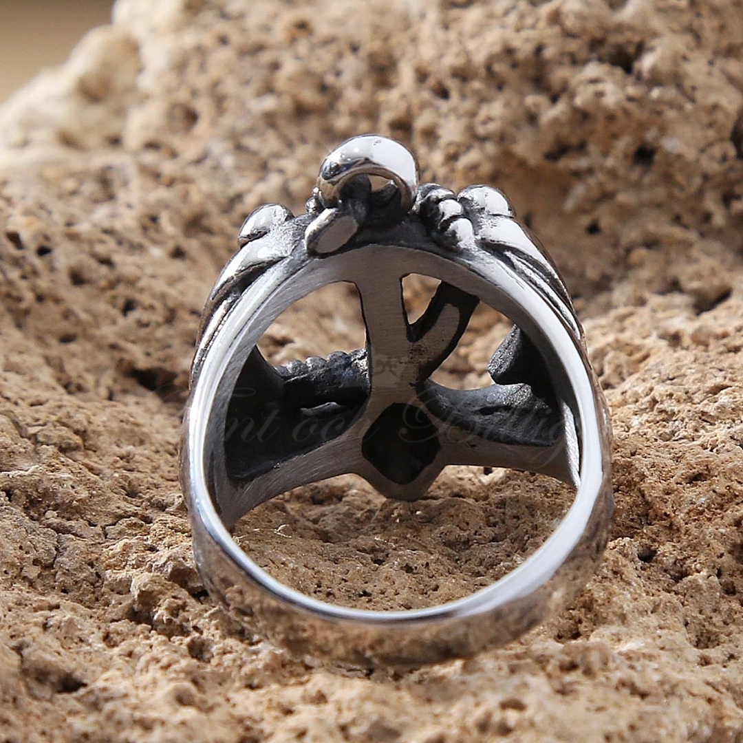 Punk Ring - Ankare & Rep Klackring 316L - Pirate Anchor - 3