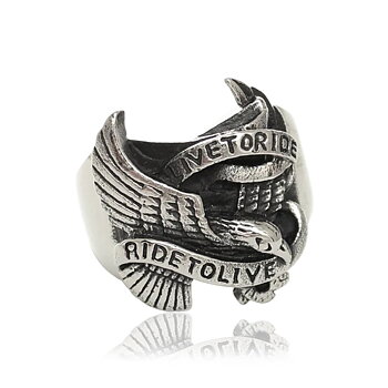 Live to Ride * Ride to Live - Eagle Biker Ring Classic HD MC Ring