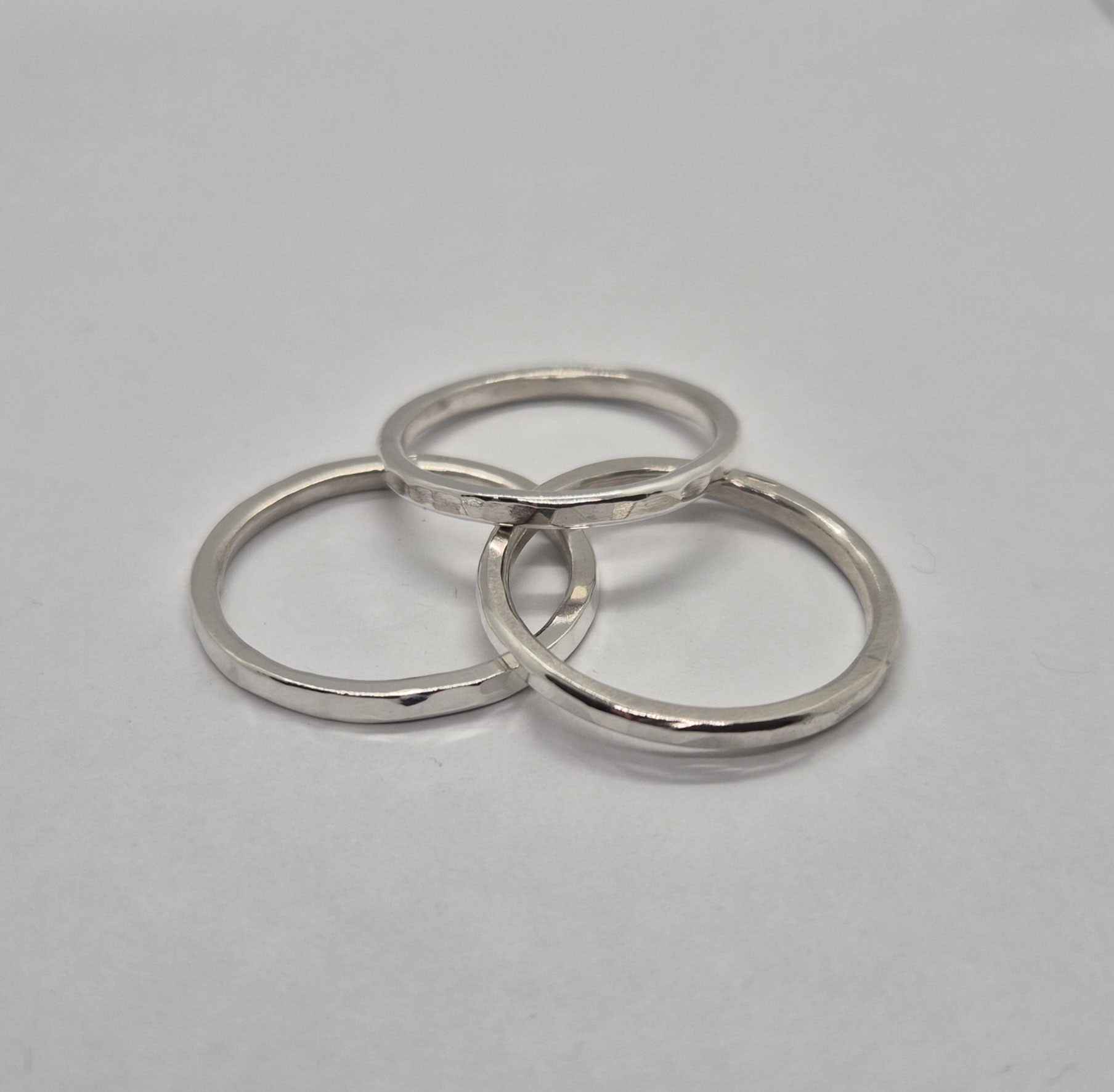Handsmidd ring 2 mm - 925 Sterling Silver