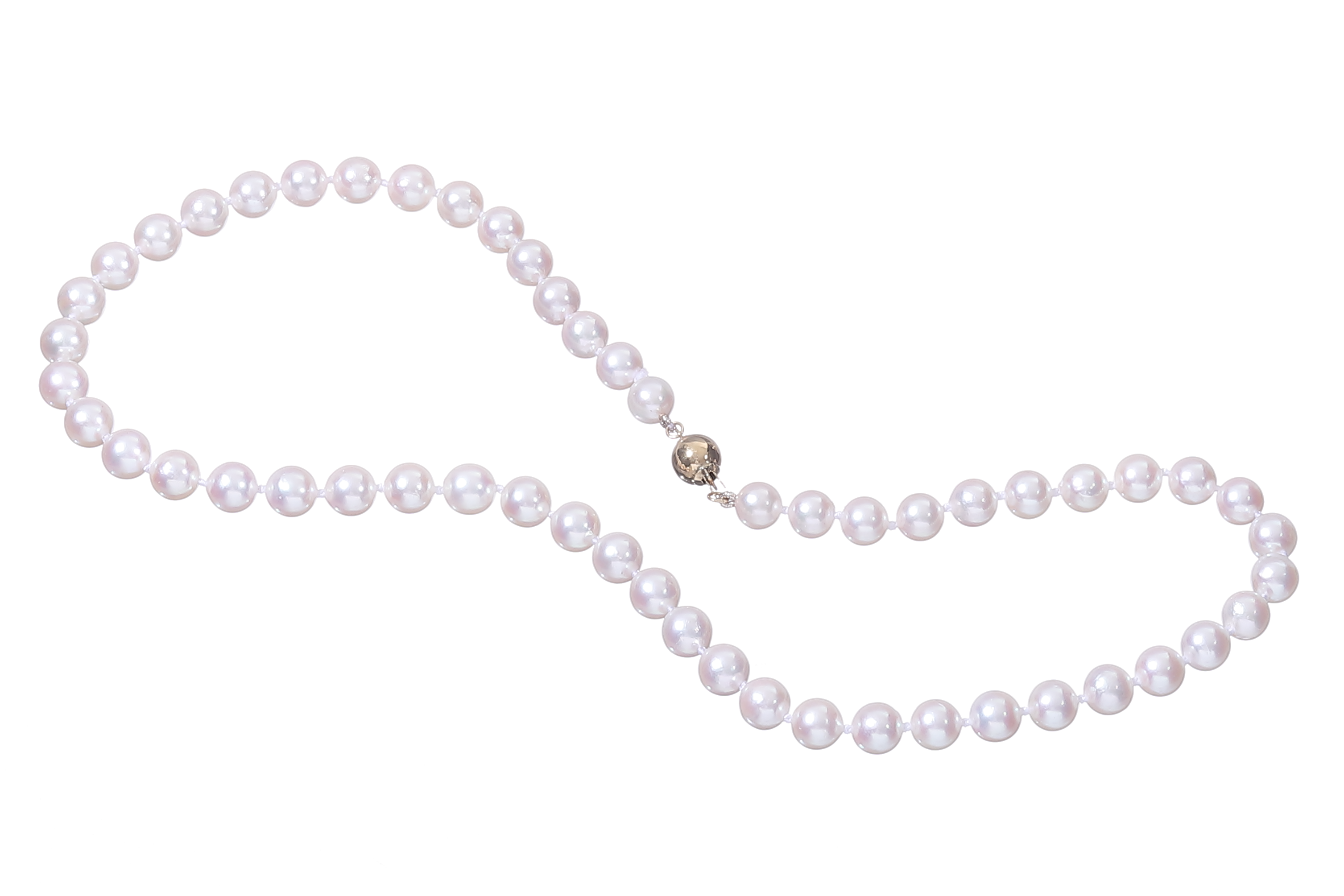 Akoya-Perlenkette in AA-Qualität mit Goldverschluss 6,5–7 mm