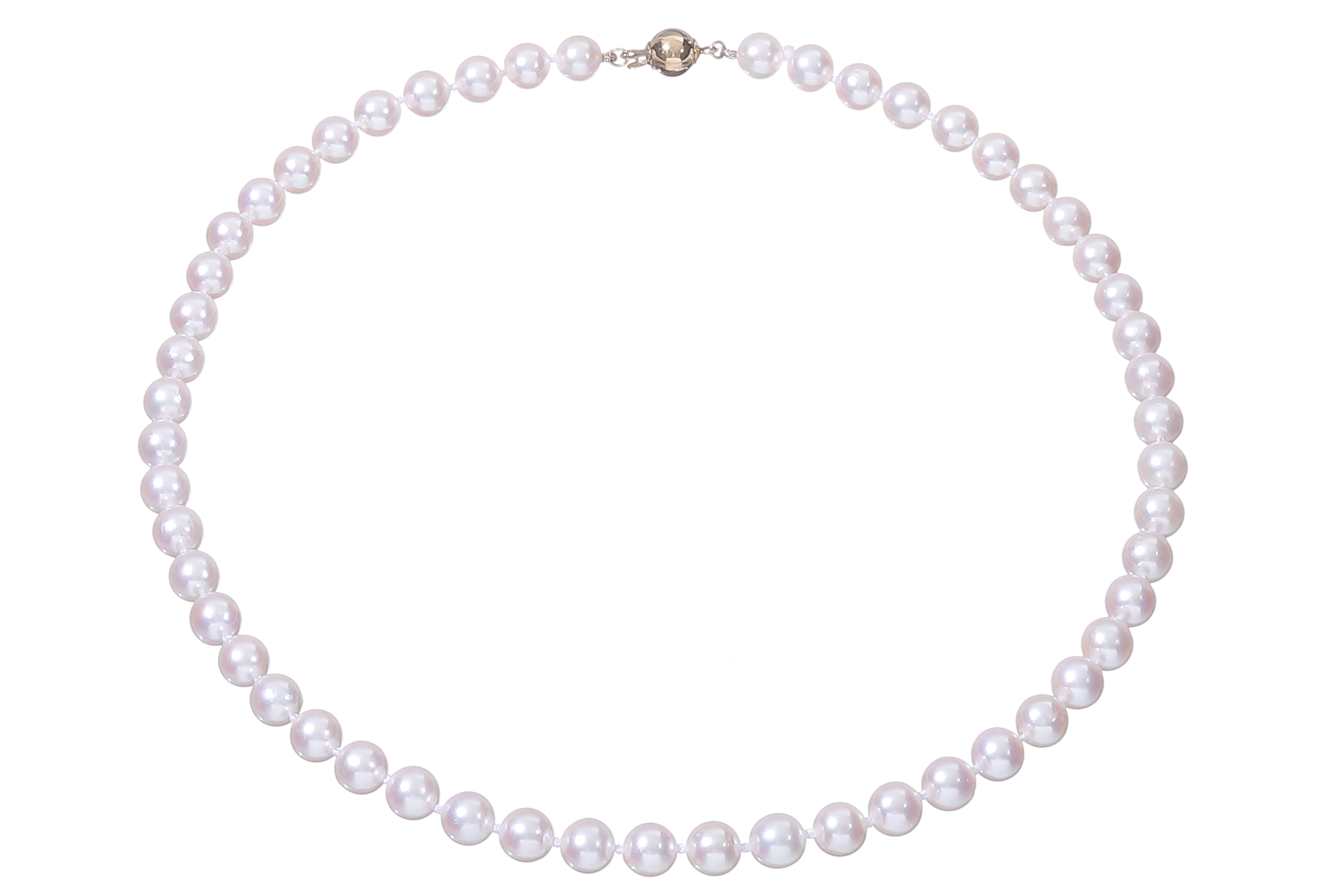 Akoya-Perlenkette in AA-Qualität mit Goldverschluss 6,5–7 mm - 4