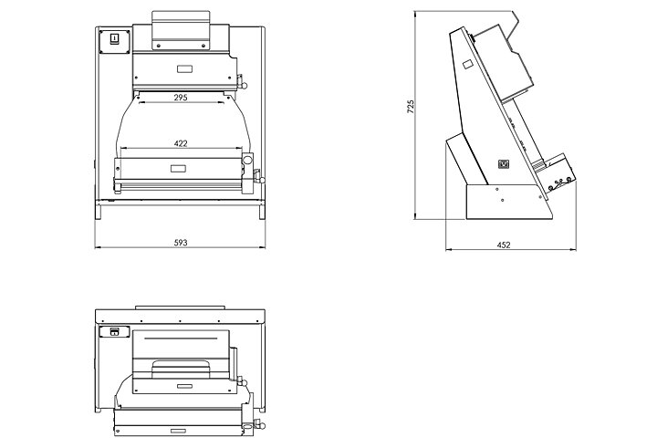 Kavlingsmaskin 2 parallella rullar, Ø 260–400 mm med fotpedal