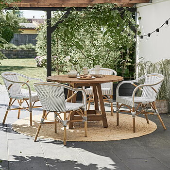 Madeleine karmstol rotting vit Sika-design