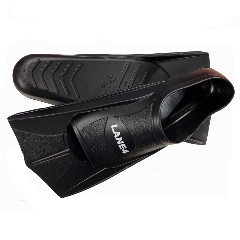 Stylish black swimming fins from Lane 4