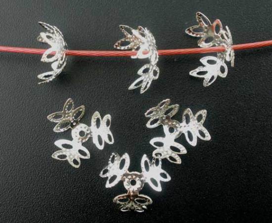 Pärlhattar, Filigree Silver, 14mm