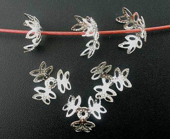 Pärlhattar, Filigree Silver, 14mm