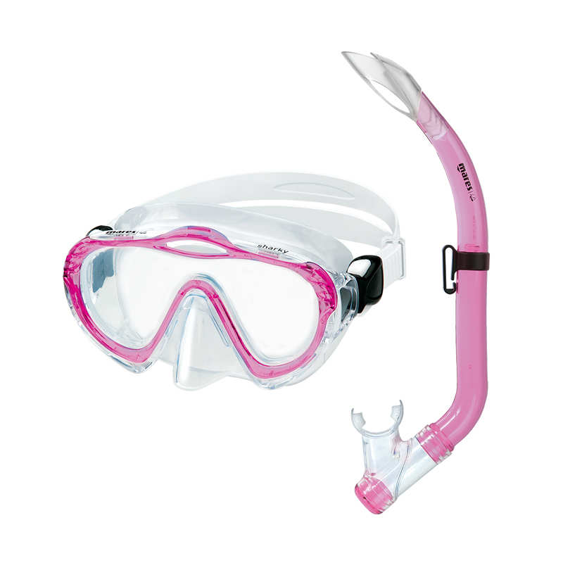 Zyklop und Schnorchel Sharky rosa Junior (ca. 3-8 Jahre) von Mares