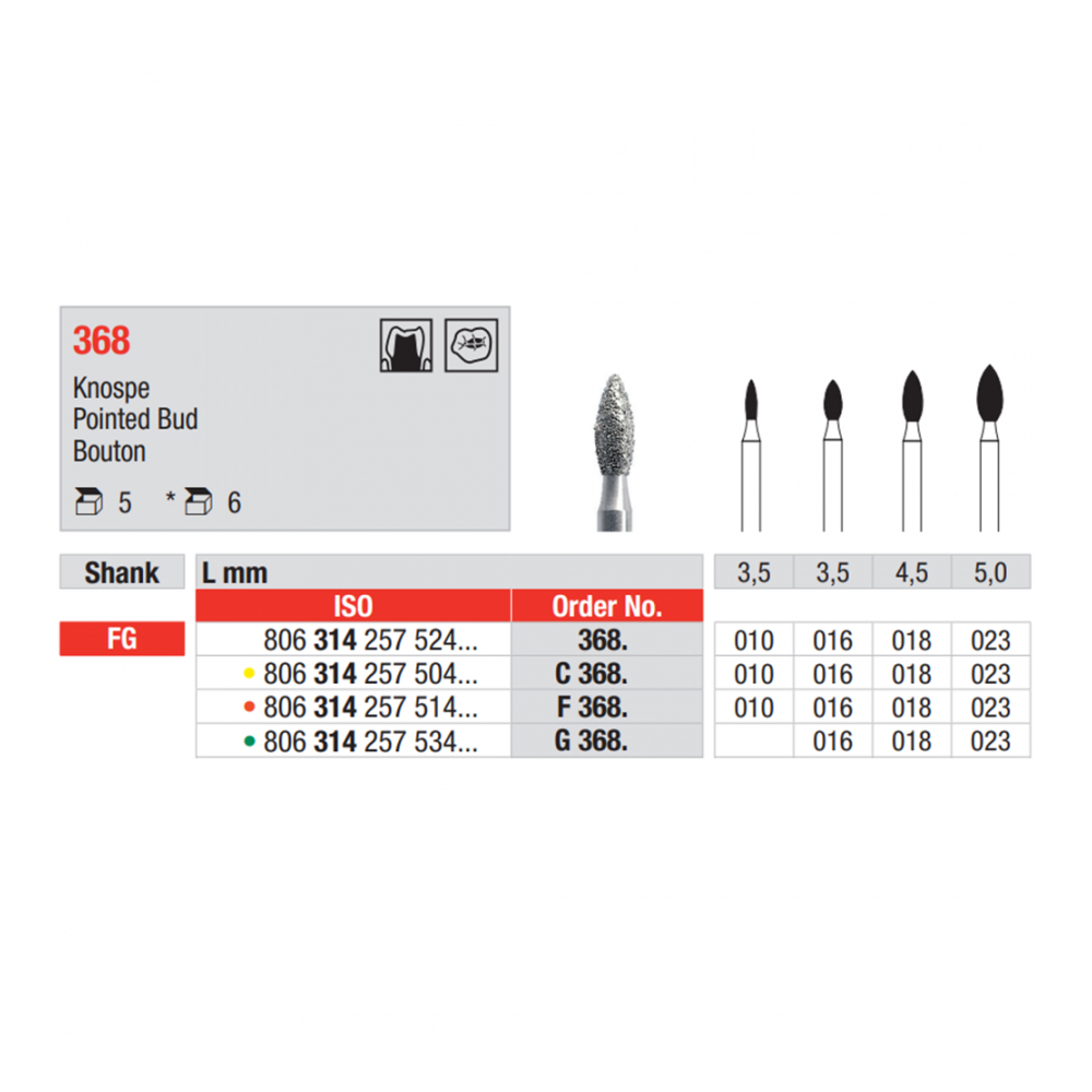 Pointed Football Diamond 257/368, 5St.