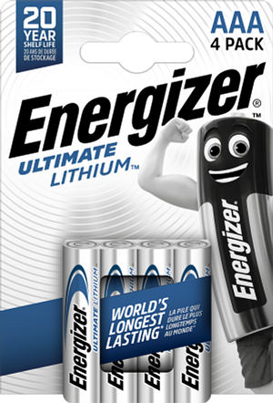Energizer® Ultimate Lithium™ - AAA batterier - 4-pack