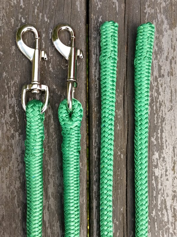 Split reins with permanent snaps and back splices - 2