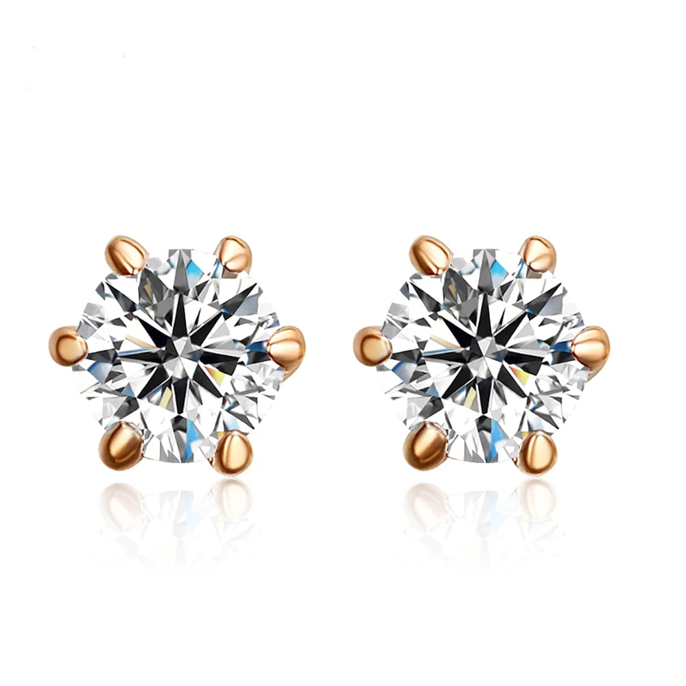 Örhängen med stenar i Cubic Zirconia och 18 K Guldplätering