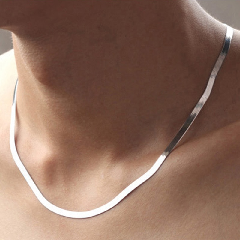 Halskedja "Snake" i 925 Sterling Silverplätering 4mm