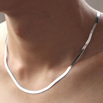 Halskedja "Snake" i 925 Sterling Silverplätering 4mm