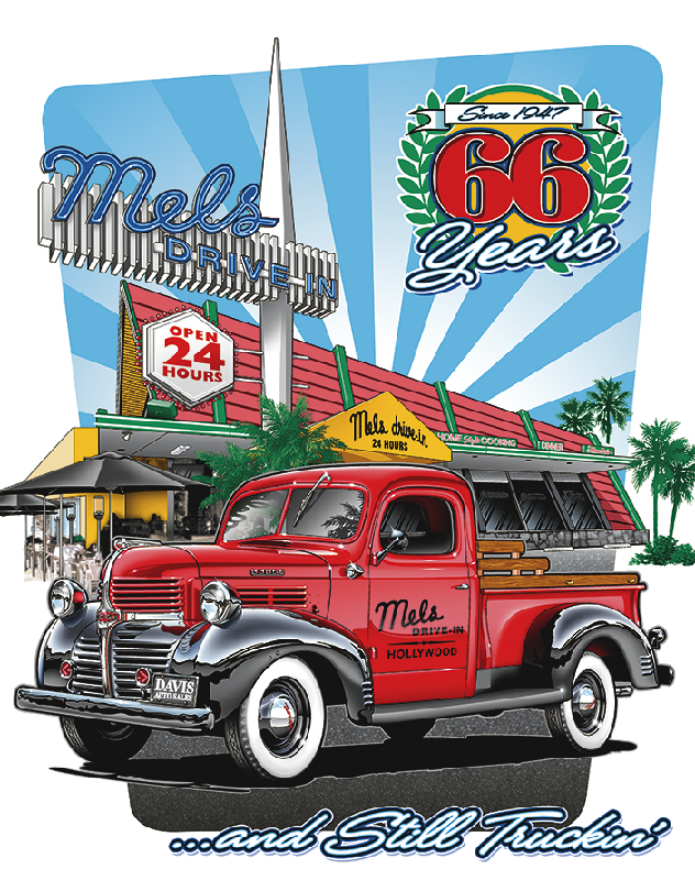 Plåtskylt - Mel´s Diner - 66 Years