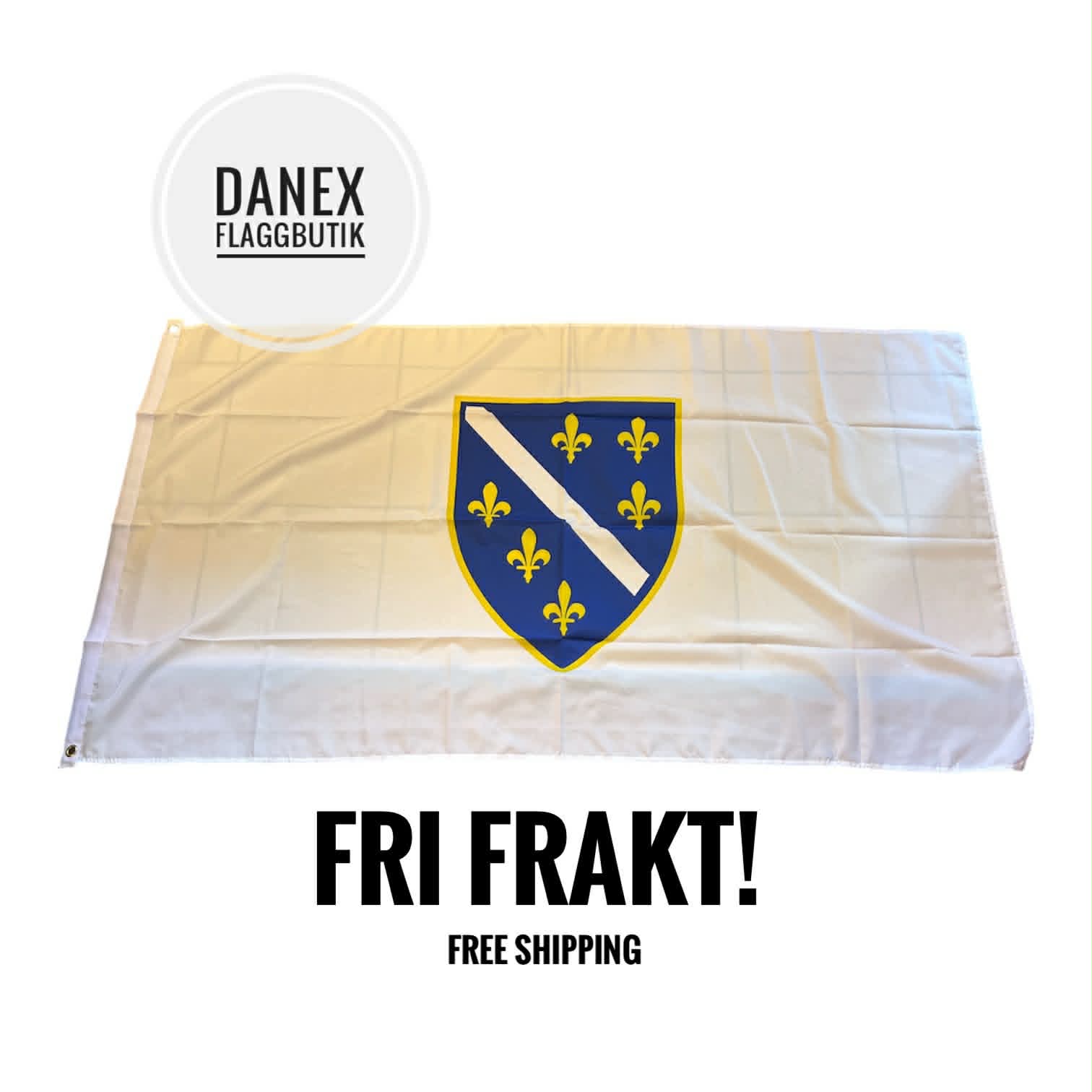Nationsflagga Bosnien Herzegovina 