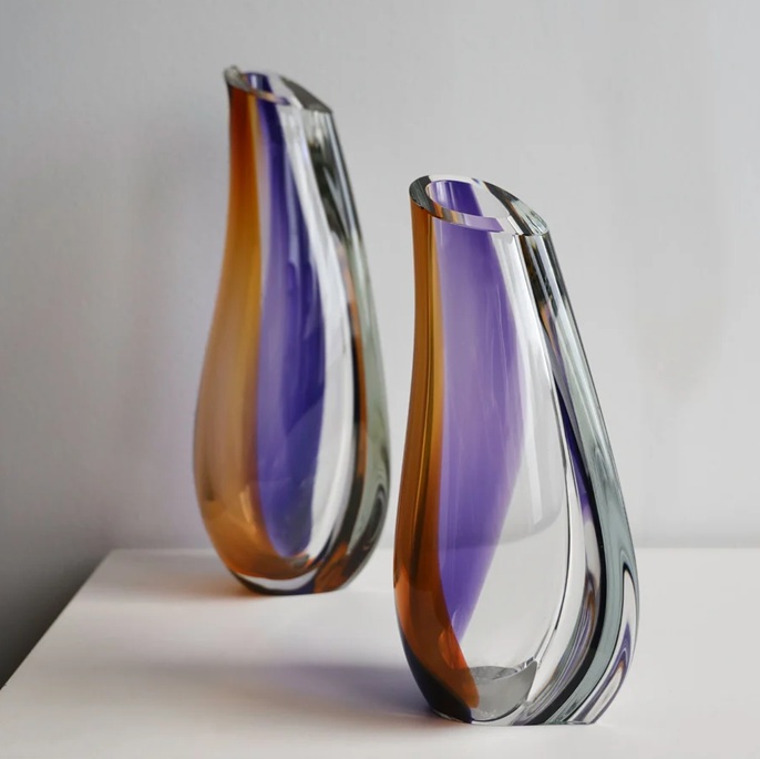 Orchid Vase Lilac Amber Large - 4