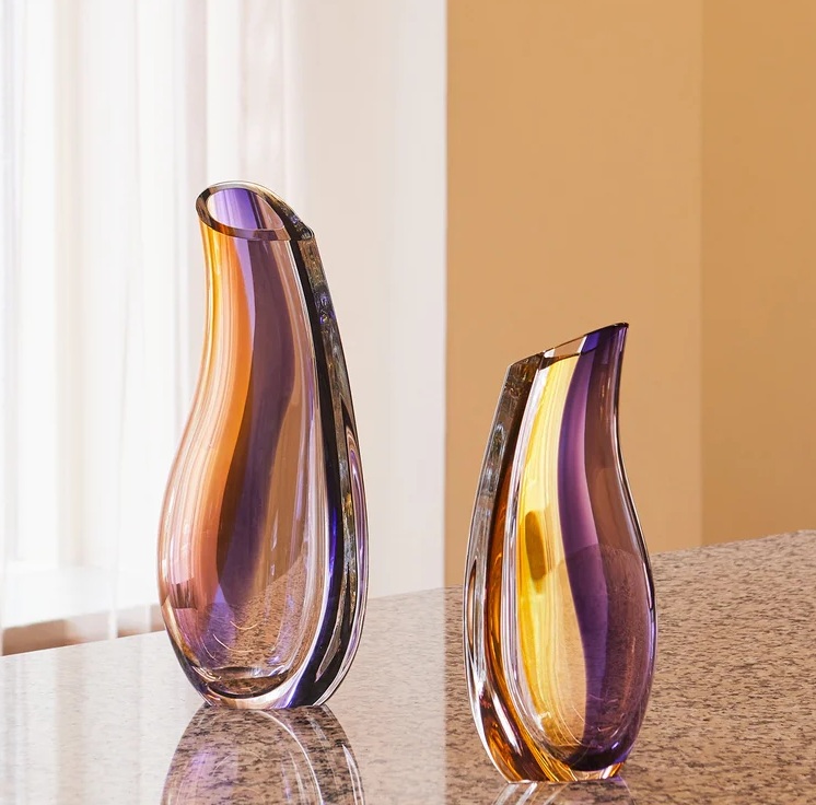 Orchid Vase Lilac Amber Large - 3