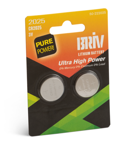 Knappcell Litium CR2025 3V 2 pack BRIV OUTDOOR FOR EVERYONE