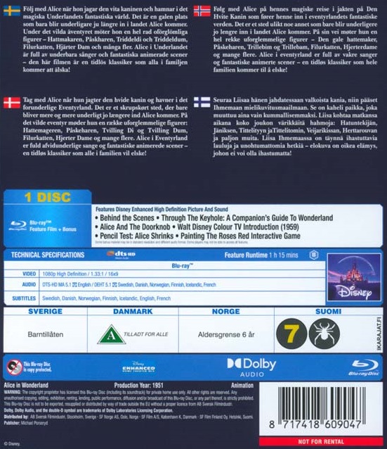 Alice I Underlandet (Disney) (Blu-ray) - 2