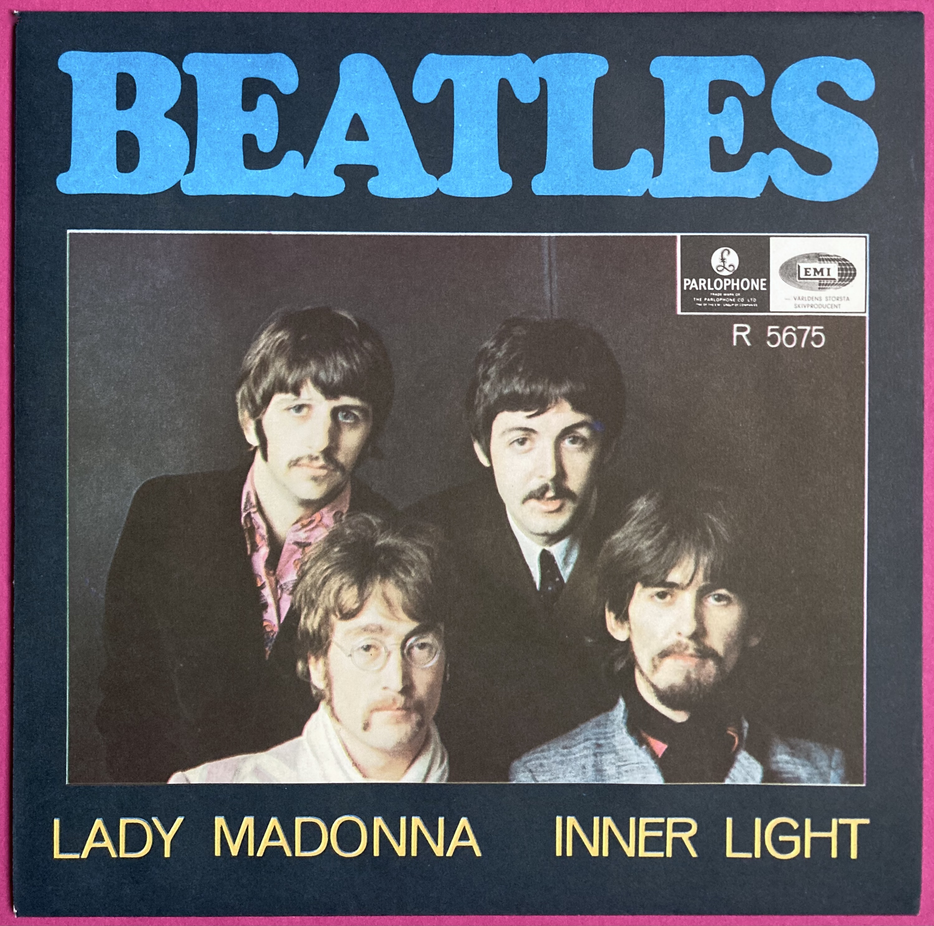 BEATLES - Lady Madonna 7" Swe PS 1968