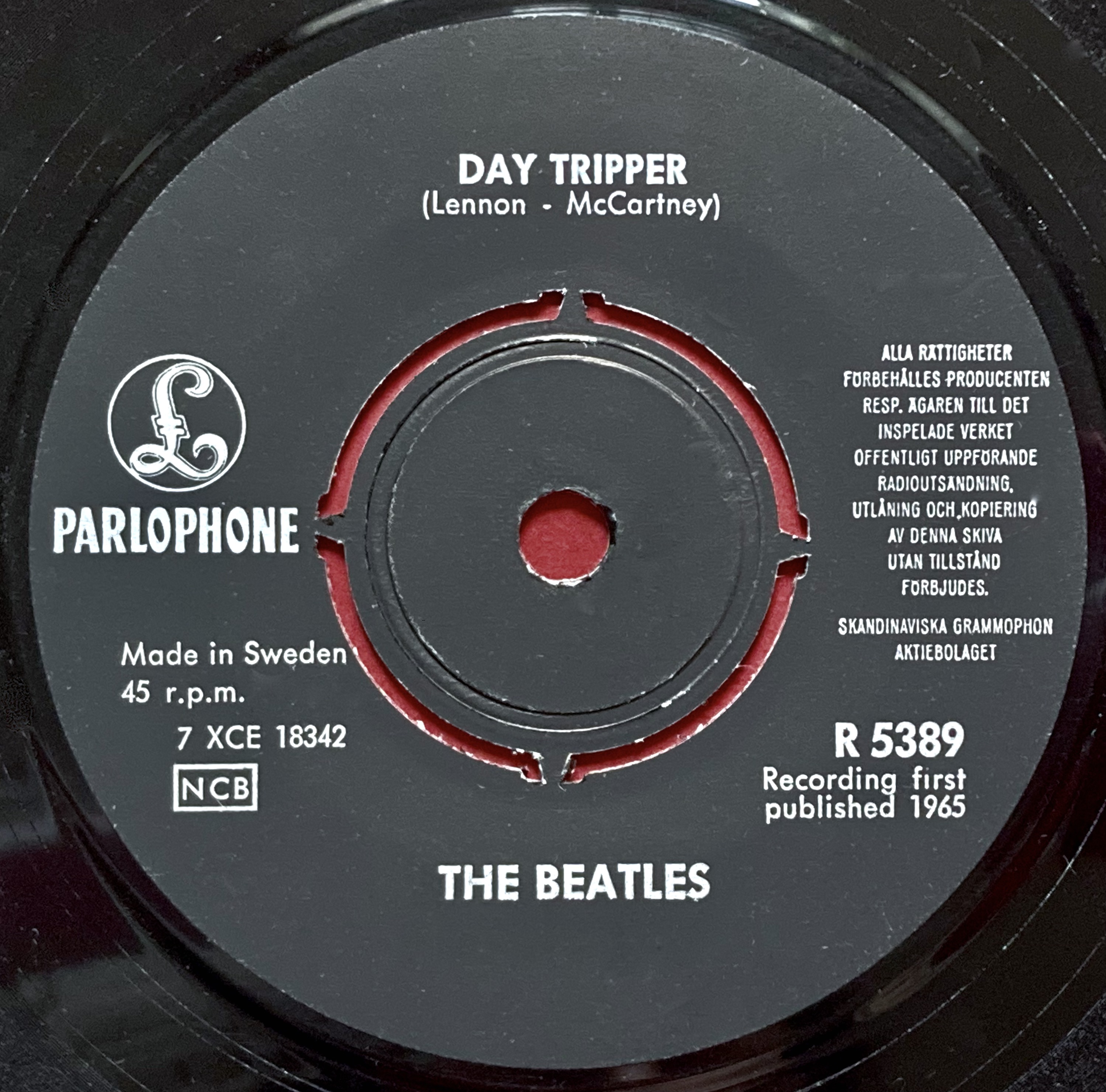BEATLES - We can work it out 7" orange Swe PS 1965 - 4
