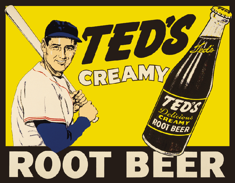 Plåtskylt - Teds Creamy Root Beer