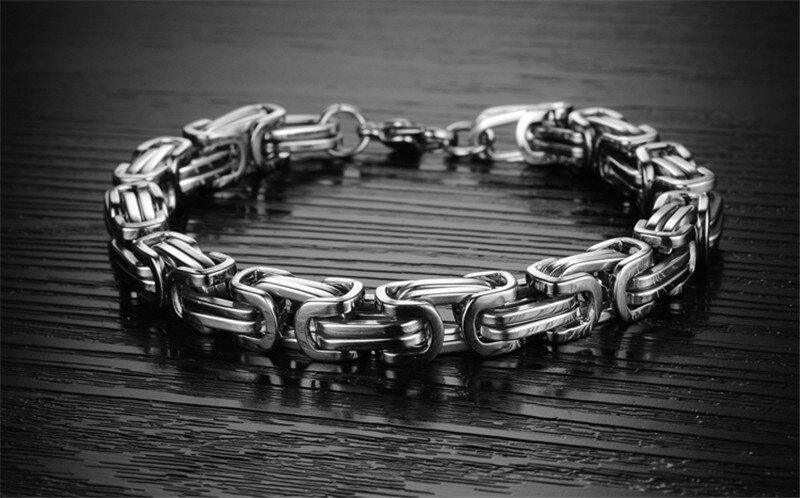 Kejsarlänk -Armband i rostfritt stål -Silver 5mm,  6mm, 8mm resp. 10mm - 4