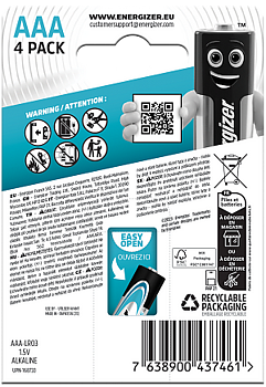 ENERGIZER MAX PLUS AAA 4-PACK