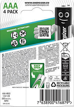 Energizer® Extreme Rechargeable AAA 4- pack