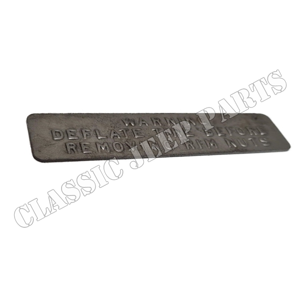 Warning plate COMBAT RIM