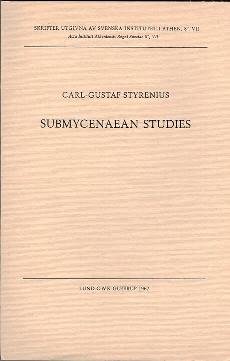 Submycenaean Studies.