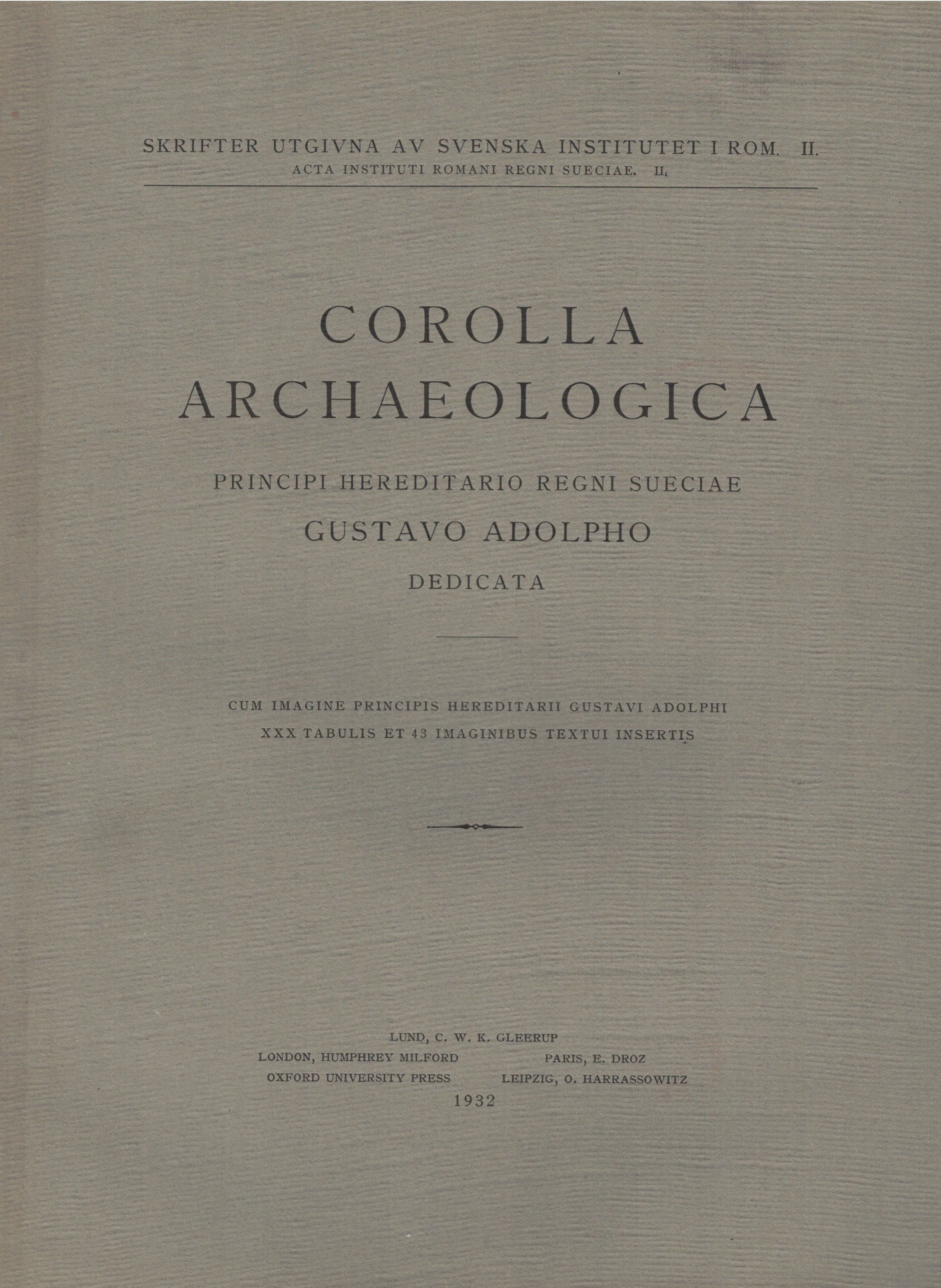 Corolla Archaeologica