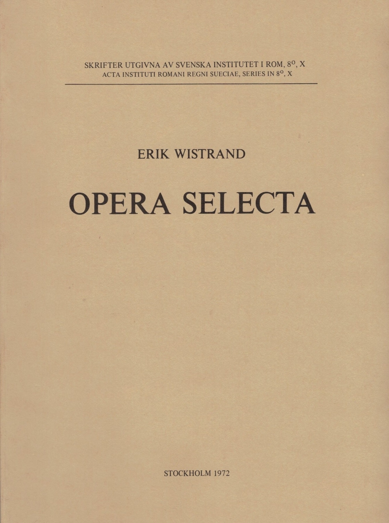 Opera Selecta.