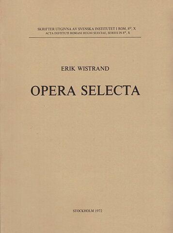 Opera Selecta.