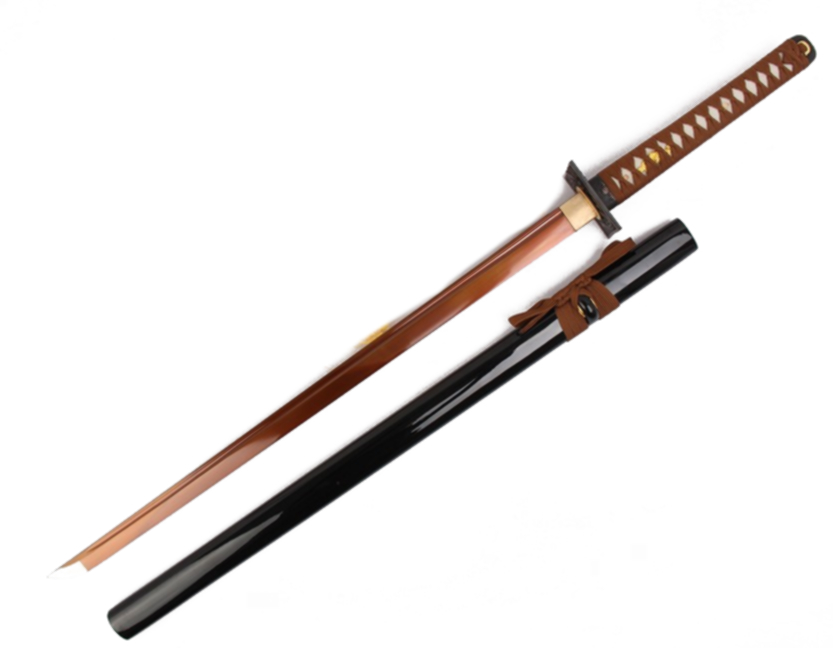 Shinobi kolstål Katana - Fjäderstål - 4