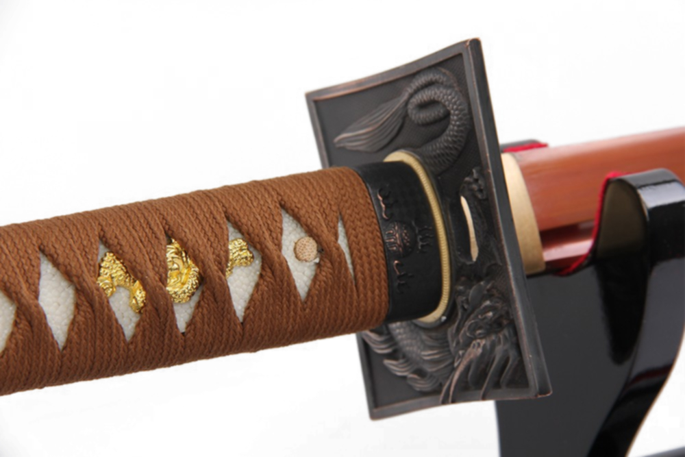 Shinobi kolstål Katana - Fjäderstål