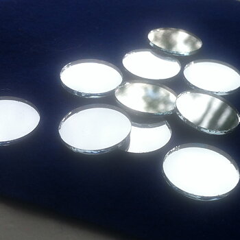 Speglar runda av shishatyp  18 mm 20  stycken