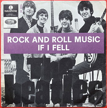 BEATLES - Rock and roll music 7" Rare BLACK Swe PS 1965
