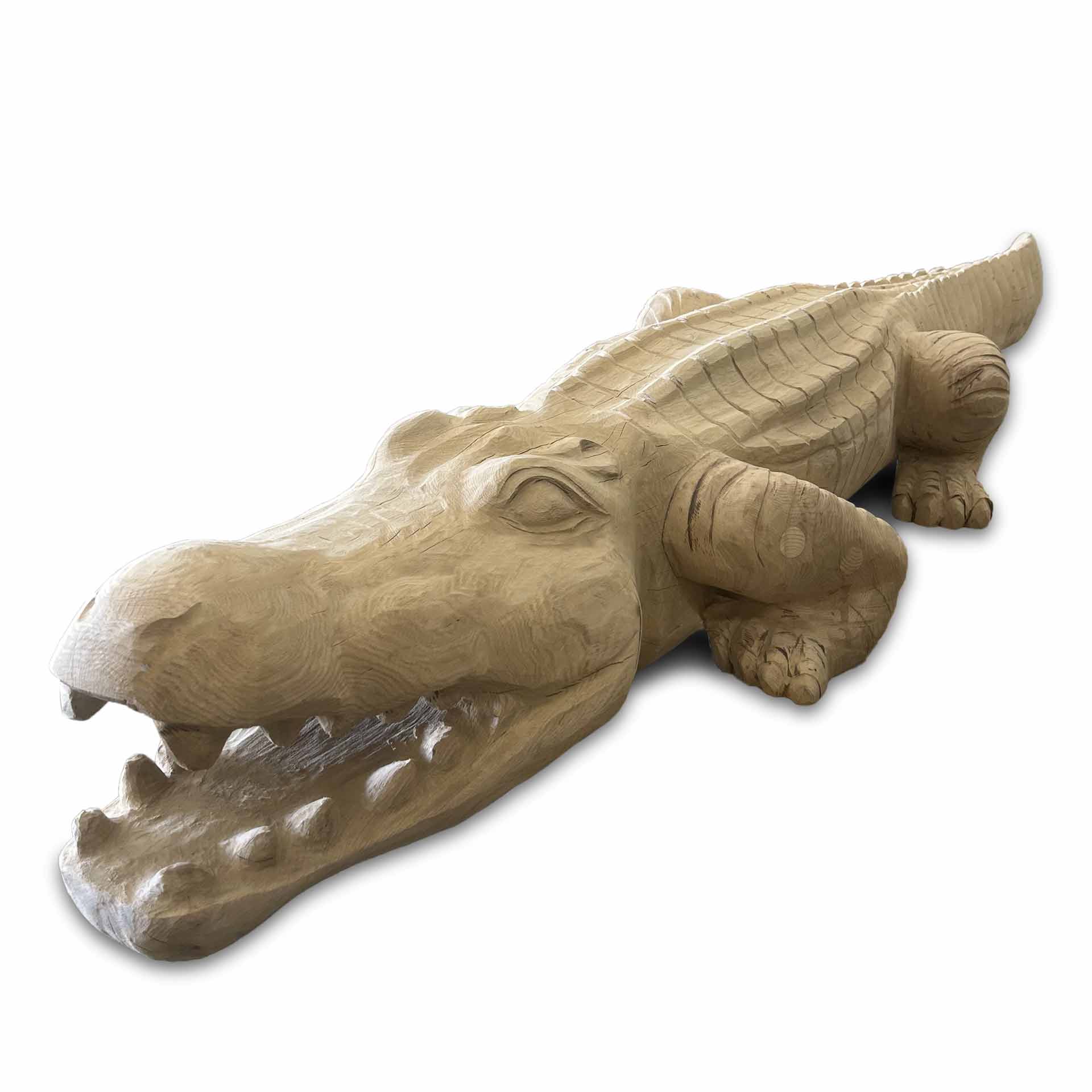 Treskulptur Krokodille