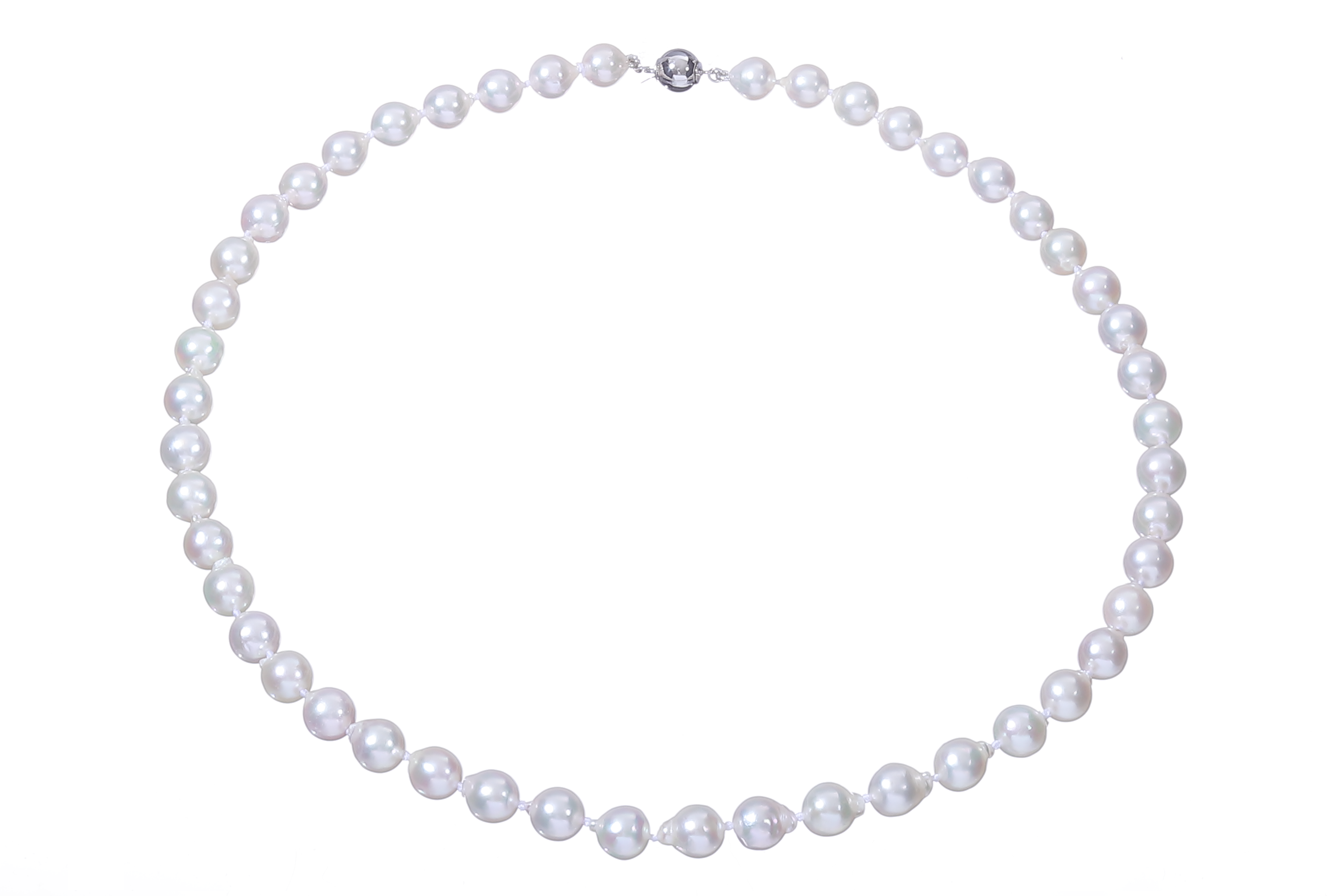 Halskette aus Akoya-Zuchtperlen in Standardqualität mit Weißgoldverschluss 7–7.5 mm - 5