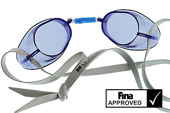 Swimgoggles mountable blue Swedish Goggles standard