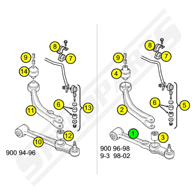 Control arm Right (1) - 2