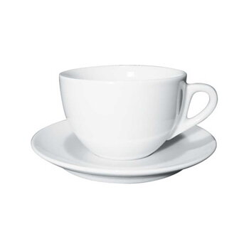 Ancap - Verona Jumbo Cup & Saucer - vit kopp med fat för latte - 500ml